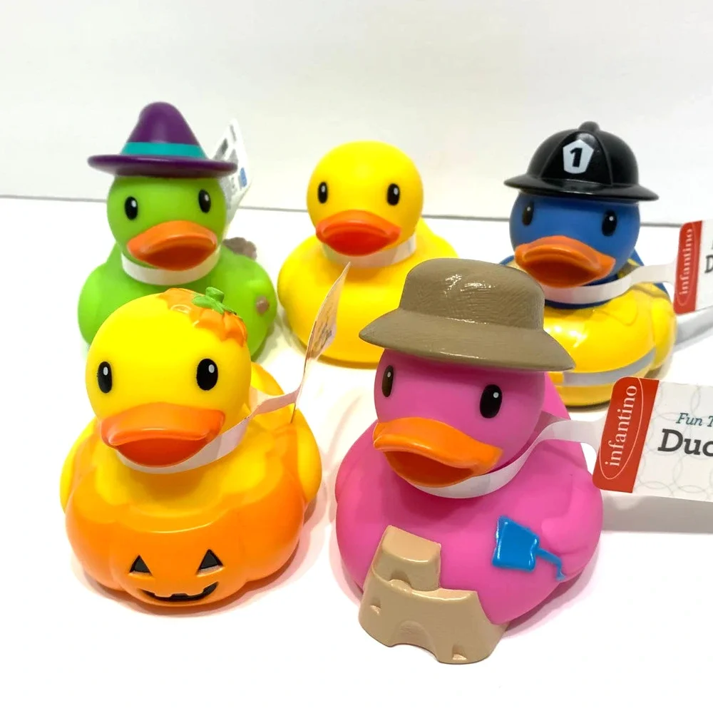 Infantino Fun Time Duck Bath Toys 5 Pack Age 0m+ Great for to Gift New with Tags